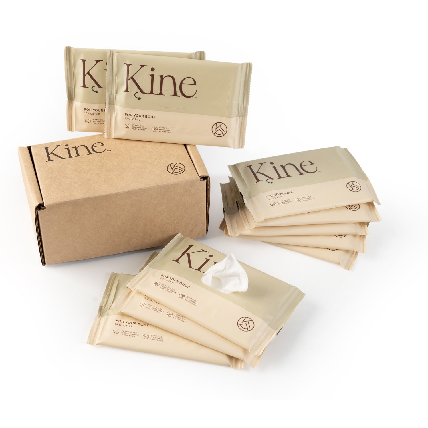 biodegradable body wipes kine australia