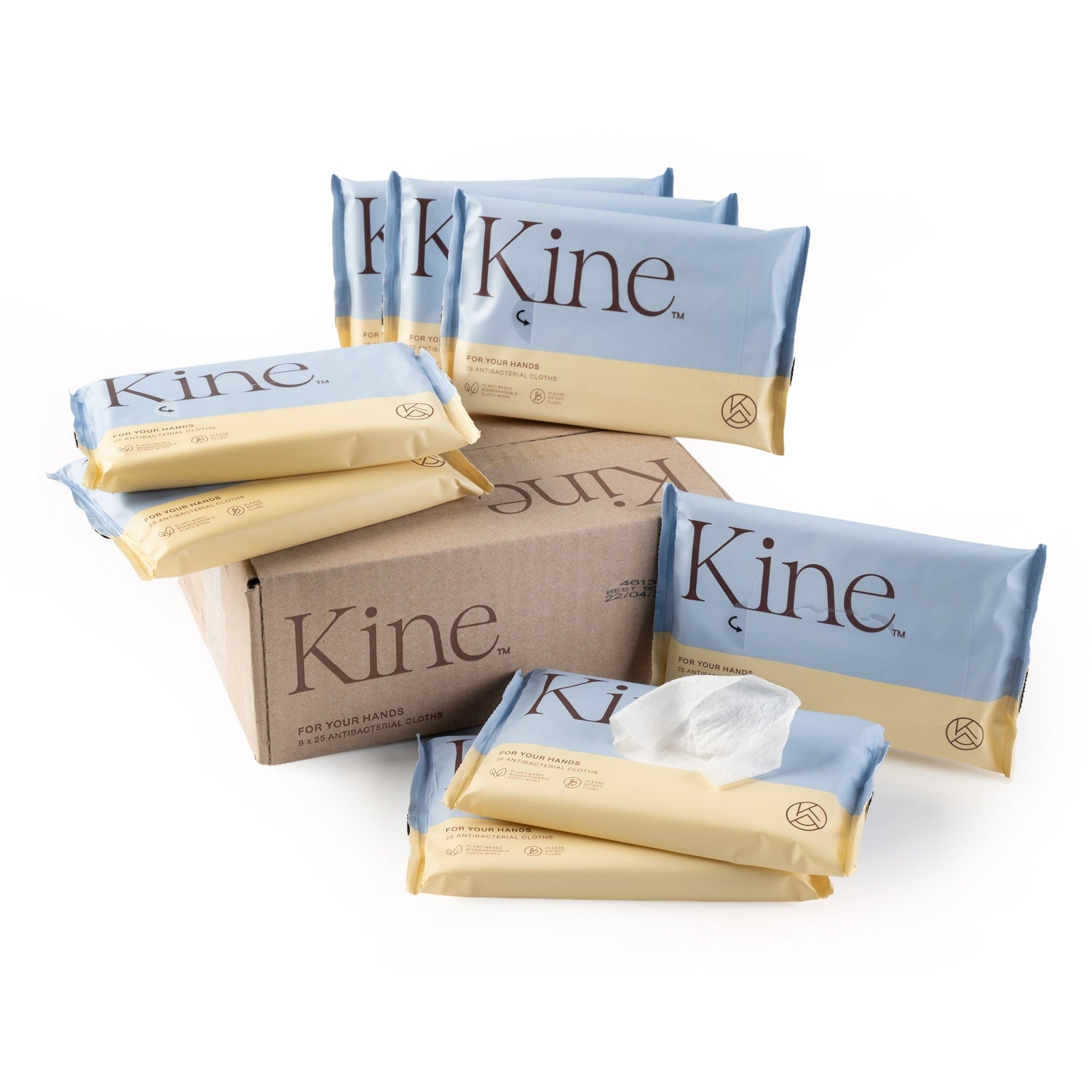 kine antibacterial hand wipes biodegradable australia