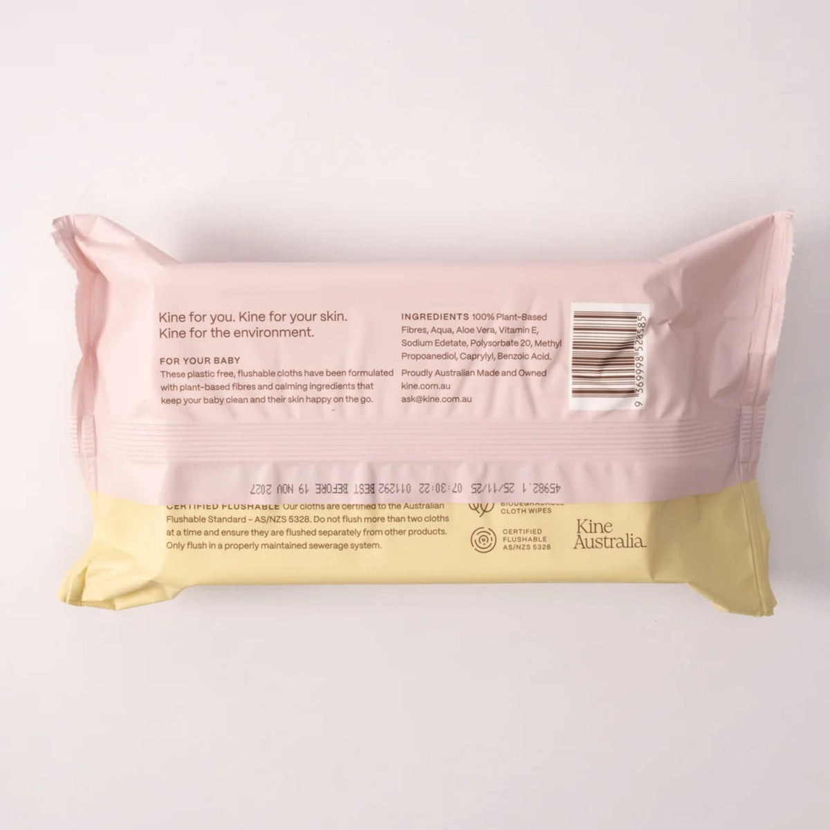 kine biodegradable flushable baby wipes australia
