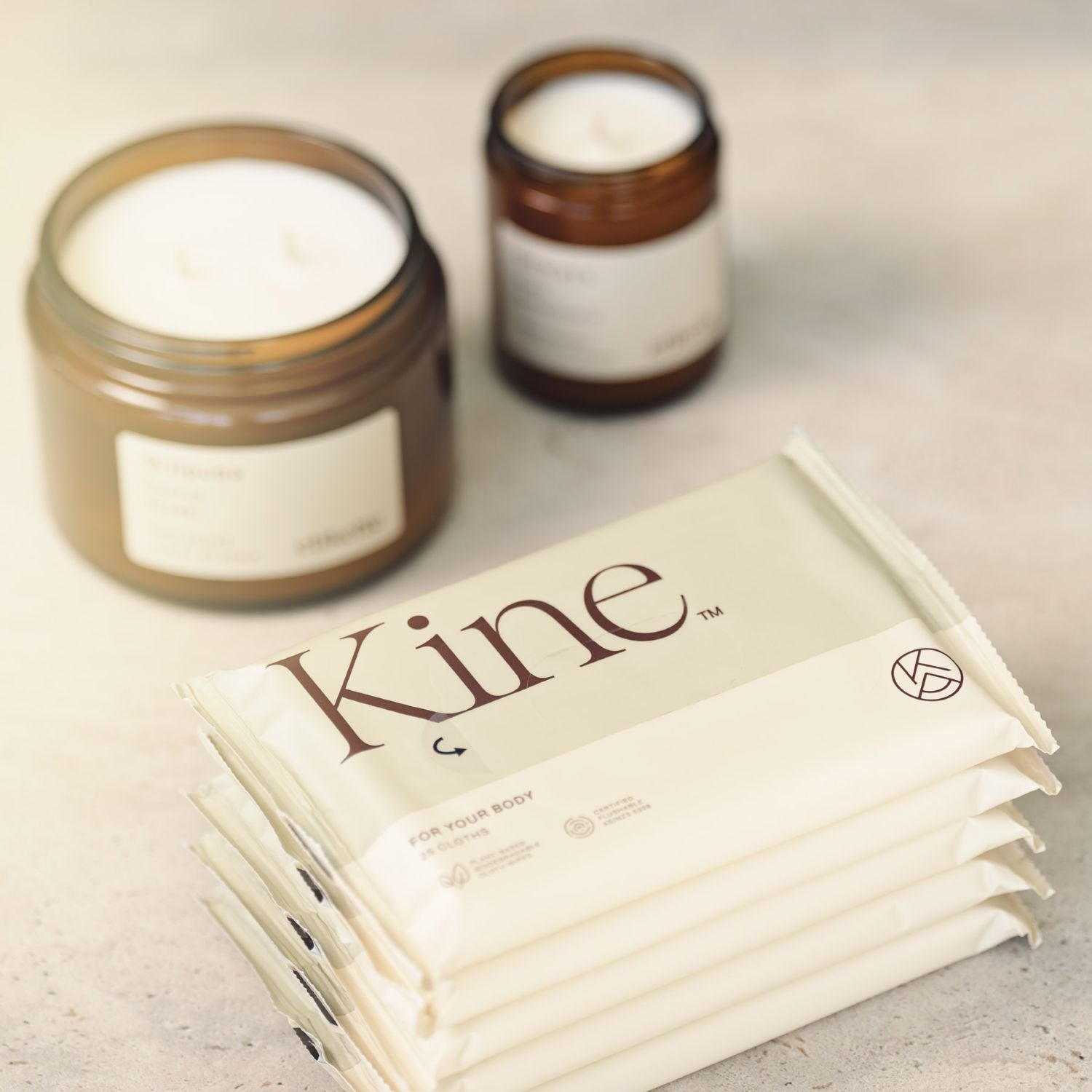 kine biodegradable flushable body wipes