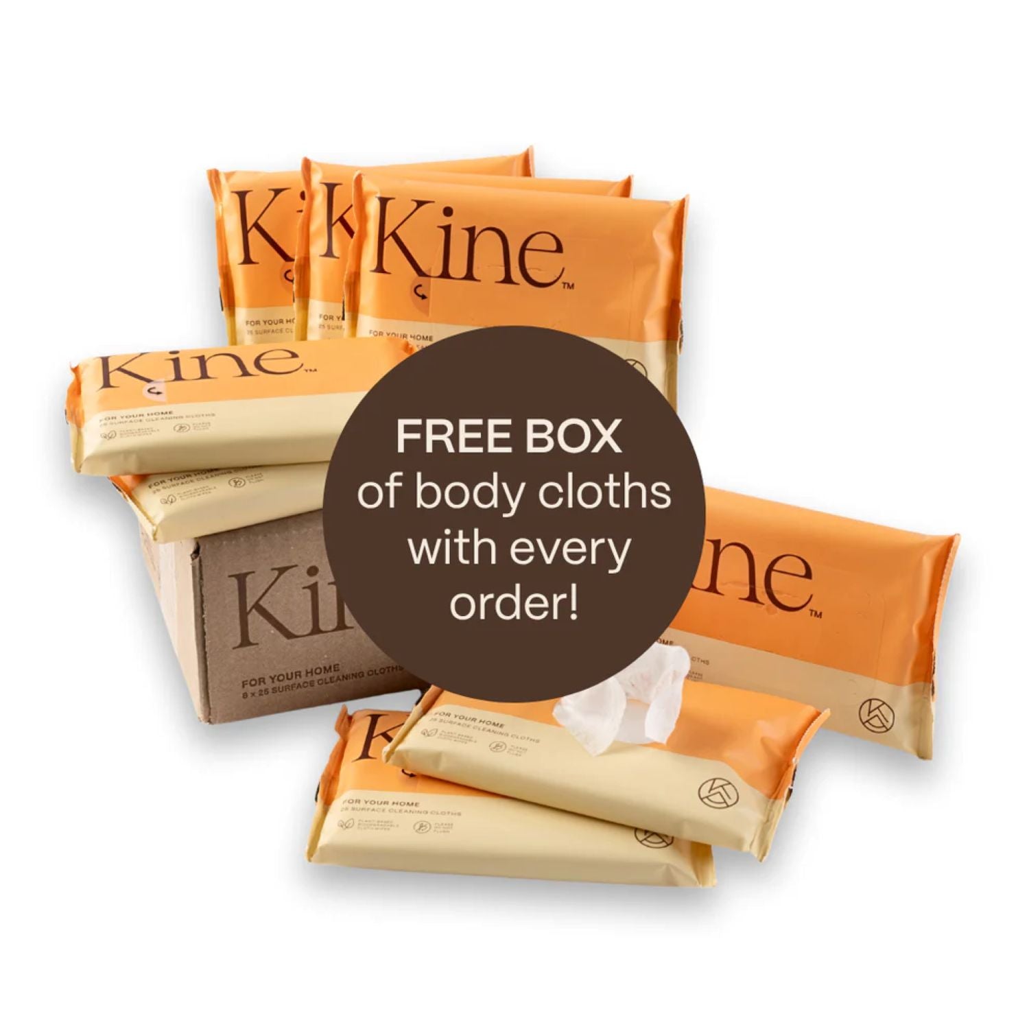 kine plant based antibacterial surface wipes